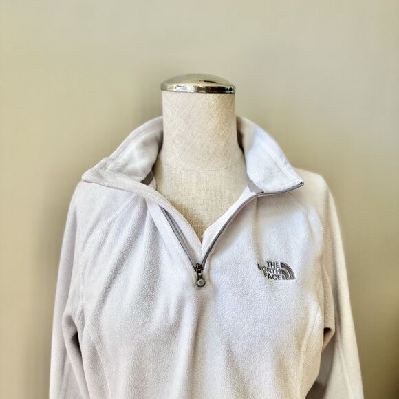 The North Face Women's 1/4 Zip Fleece Pullover Layering Outdoor White Size M GUC - Picture 10 of 16